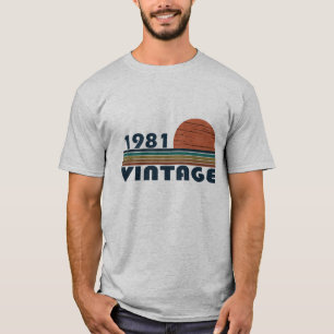 T-shirt Né en 1981 cadeau d'anniversaire vintage