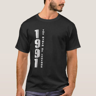 T-shirt Né En 1991 La Naissance Des Légendes Anniversaire 