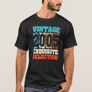 T-shirt Né En 2005 Anniversaire Sélection Exquise Faite En