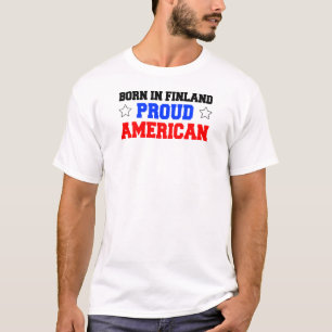 T-shirt Né En Finlande Fier Américain