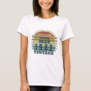 T-shirt Né en mai 1982 anniversaire vintage