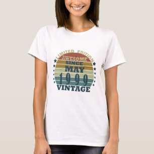 T-shirt Né en mai 1999 anniversaire vintage