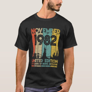 T-shirt Né En Novembre 1982 Birthday Limited Edition 39