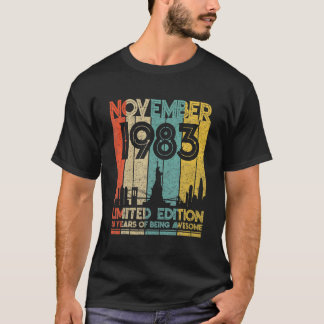 T-shirt Né En Novembre 1983 Birthday Limited Edition 38