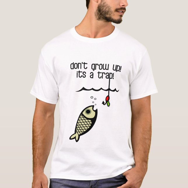 T-shirt Ne grandissez pas le tee - shirt court de douille (Devant)