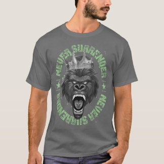 T-shirt Ne jamais abandonner Motivation Gorilla Succès Gym