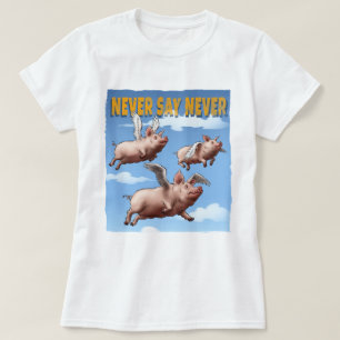 T-shirt Ne jamais dire jamais - Illustration de vol de coc