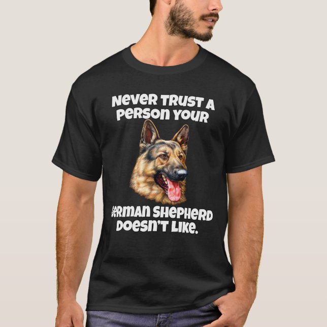 T-shirt Ne jamais faire confiance à une personne Votre ber (Devant)