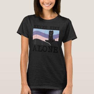 T-shirt Ne jamais faire de randonnée seul Affenpinscher Ra