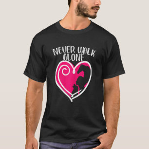 T-shirt Ne jamais marcher seul Chien Cheval Chien Proprié