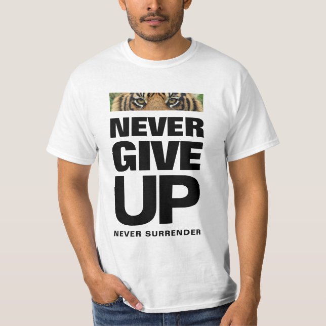 T-shirt Ne jamais renoncer à abandonner le devis de réussi (Devant)
