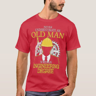 T-shirt Ne jamais sous-estimer le diplôme d'ingénieur du v