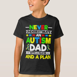 T-shirt Ne jamais sous-estimer un père autiste - Autisme