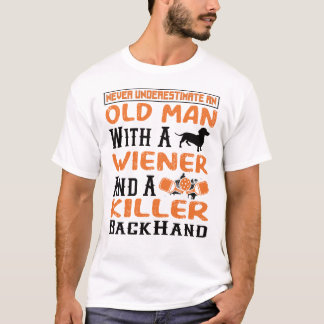 T-shirt Ne jamais sous-estimer un vieil homme :