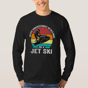 T-shirt Ne jamais sous-estimer un vieil homme sur un jet s