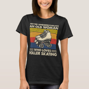 T-shirt Ne jamais sous-estimer une vieille femme aime le r
