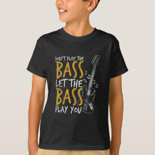 T-shirt Ne jouez pas la basse laissez la basse guitare