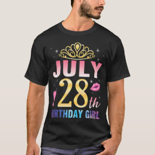 T-shirt Né Juillet 28 Juillet Joyeux Anniversaire À Moi Vo