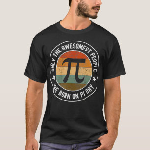 T-shirt Né Le Jour Du Pi Anniversaire Mars 14 Funny Vintag