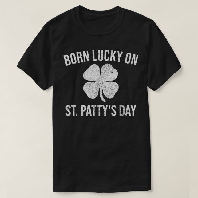 T-shirt Né Lucky Sur St (Design devant)