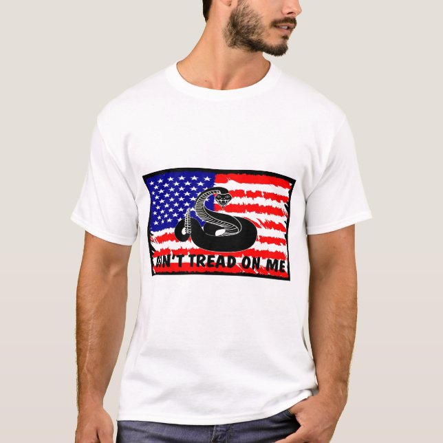 T-shirt Ne marchez pas sur moi avec le drapeau (Devant)