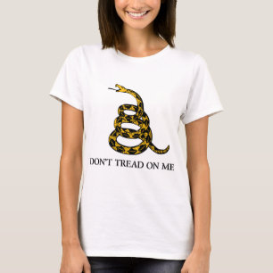 T-shirt ne marchez pas sur moi - le libertaire de drapeau