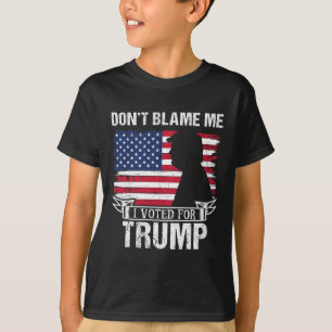 T-shirt Ne me blâmez pas, j'ai voté pour Trump Rétro Vinta