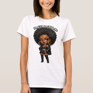 T-shirt Ne Me Cherchez Pas - Reine Afro Chibi Sassy