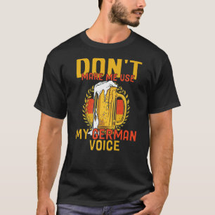 T-shirt Ne me faites pas utiliser ma voix allemande Allema