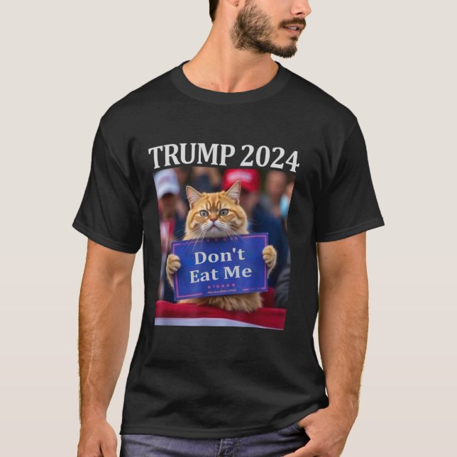T-shirt Ne me mangez pas de chats pour Trump 2024 (Devant)
