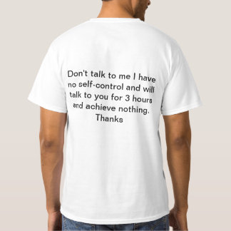 T-shirt ne me parlez pas que je n'ai aucun sang-froid