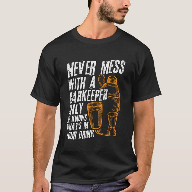 T-shirt Ne Mess Jamais Avec Un Gardien Seulement Il Connaî (Devant)