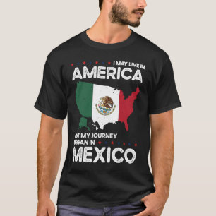 T-shirt Né Mexicain Mexique Américain États-Unis Citoyenne