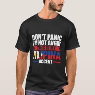 T-shirt Ne Paniquez Pas Je Ne Suis Pas En Colère, C'Est Un