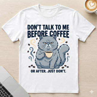 T-shirt Ne Parlez Pas Avant Le Café Ou Après Grumpy Cat