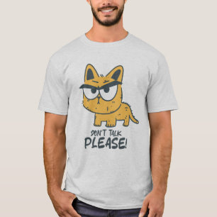 T-shirt Ne parlez pas S'il vous plaît - Drôle chat orange 