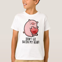 Ne pars pas Bacon Mon Coeur Funny Pig Pun