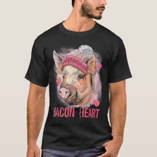 T-shirt Ne pas aller Bacon Mon coeur Valentines Jour Pig P