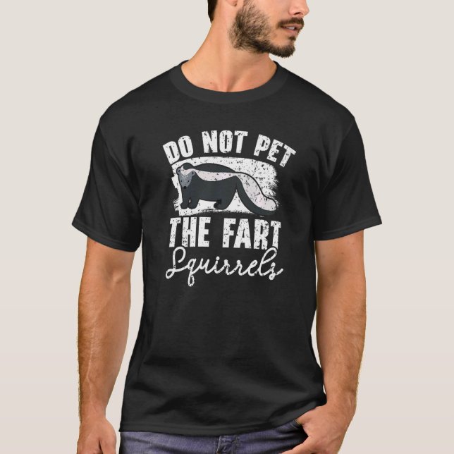T-shirt Ne Pas Atteindre Les Écureuils Pâtes Animaux Sauva (Devant)