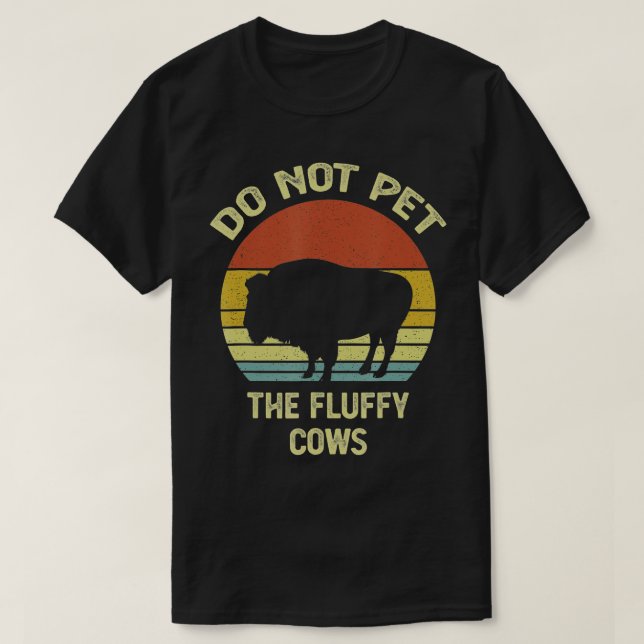 T-shirt Ne Pas Attirer Les Vaches Fluffantes Drôle Retro V (Design devant)