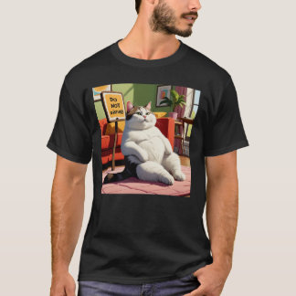 T-shirt Ne pas déranger le gros chat amusant