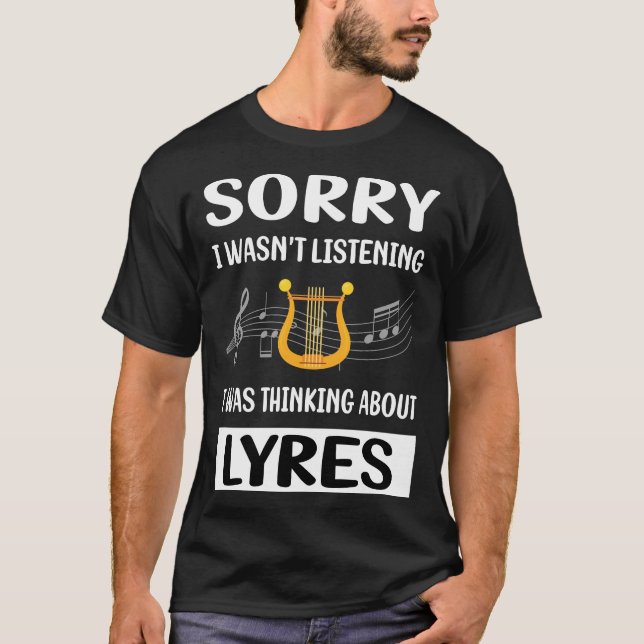 T-shirt Ne pas écouter Lyre (Devant)