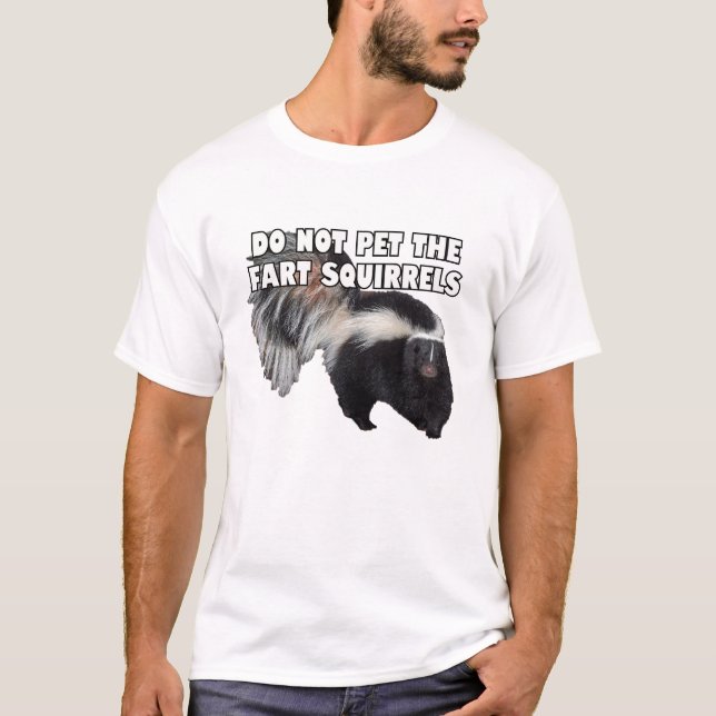 T-shirt Ne pas familiariser les écureuils de pépins. (Devant)