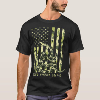 T-shirt Ne pas filer sur moi Camo American Flag 