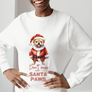 T-shirt 'Ne pas gâcher avec Père Noël Paws' mignon amoureu