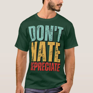 T-shirt Ne pas haïr Amortir Drôle Comptabilité