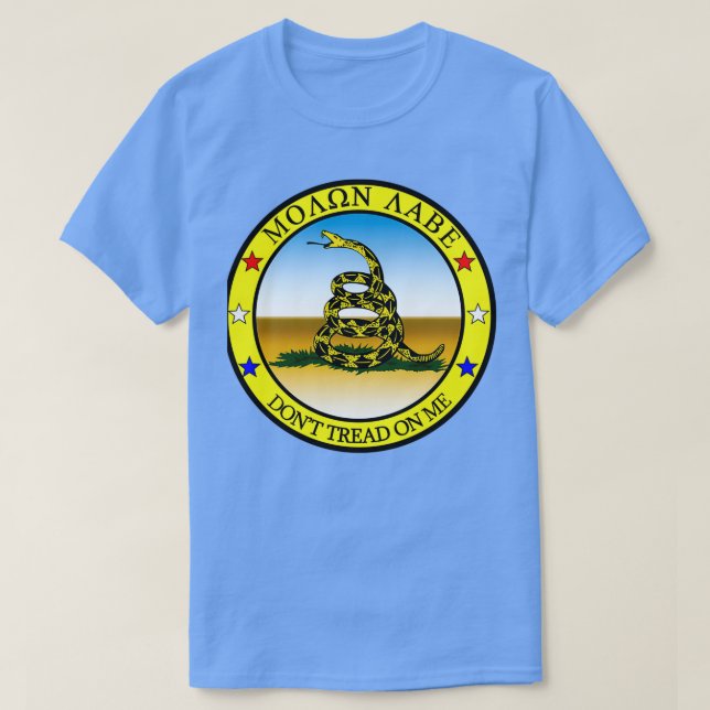 T-shirt Ne pas marcher sur moi Molon Labe Venez les prendr (Design devant)