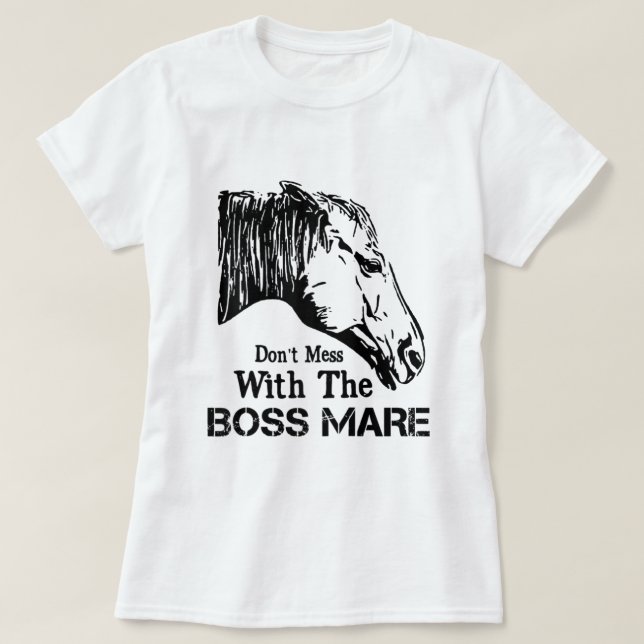 T-shirt Ne Pas Mess Avec Le Boss Mare Shirt Raglan Basebal (Design devant)
