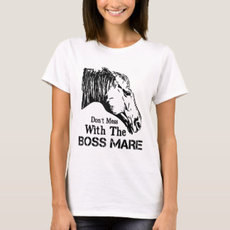 T-shirt Ne Pas Mess Avec Le Boss Mare Shirt Raglan Basebal
