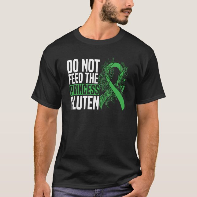 T-shirt Ne Pas Nourrir La Princesse Gluten Alimentation Al (Devant)
